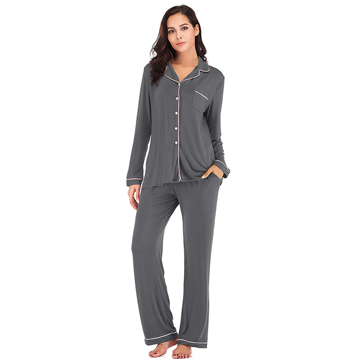 Loose Casual Fleece Pajamas Sets