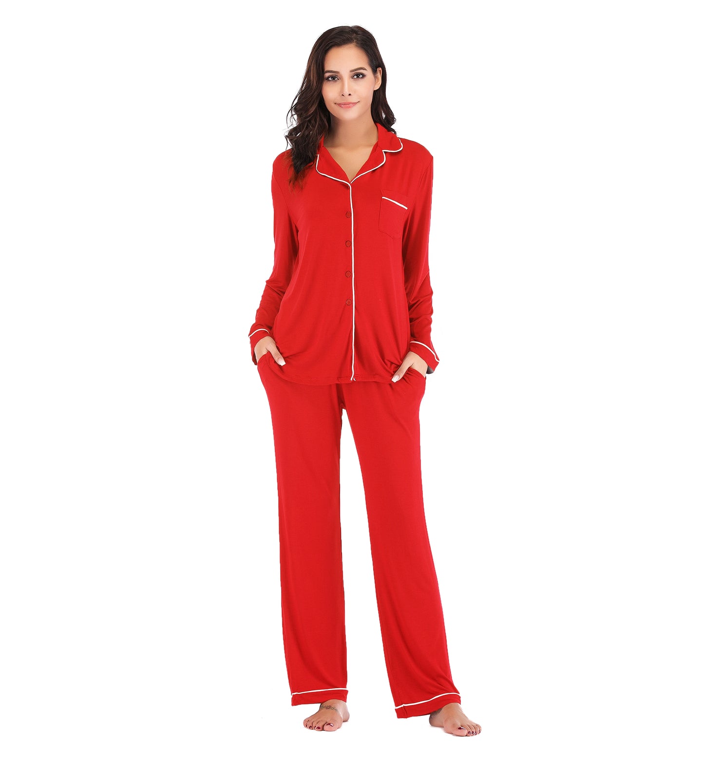 Loose Casual Fleece Pajamas Sets